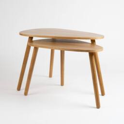 Scottish Everlastings Ltd Set of 2 Wooden Oval Tables in Natural - thumbnail 3