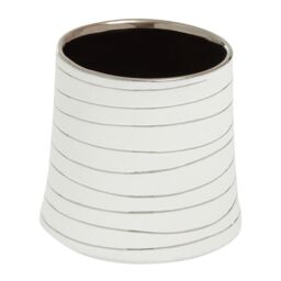 Orsina Haldis Small White Silver Ceramic Planter - thumbnail 2