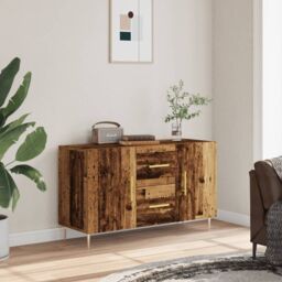 Berkfield Home Sideboard Old Wood 100x36x60 cm Engineered Wood in Brown - Size: 100 x 36 x 60 cm - thumbnail 3