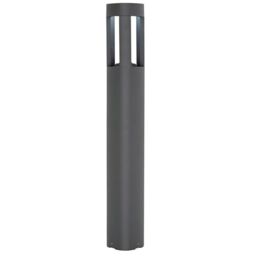 Loops Outdoor Post Bollard Light Grey Triangle IP54 Modern Garden Driveway Lamp LED