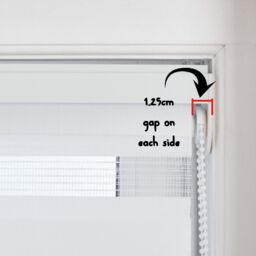 Furnished Day & Night Roller Blind Zebra Striped Window Blinds in Grey - Size: 120 cm width x 165 cm drop - thumbnail 2