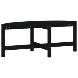 Berkfield Home Coffee Table Black 118x63x45 cm Solid Wood Pine - Size: 118 x 63 x 45 cm - thumbnail 2