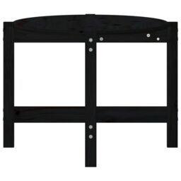 Berkfield Home Coffee Table Black 118x63x45 cm Solid Wood Pine - Size: 118 x 63 x 45 cm - thumbnail 6