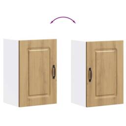Berkfield Home Kitchen Wall Cabinet Kalmar Artisan Oak Engineered Wood in Brown - thumbnail 9