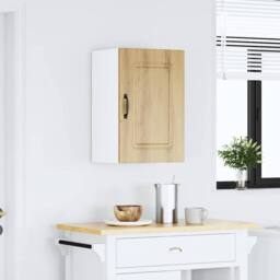 Berkfield Home Kitchen Wall Cabinet Kalmar Artisan Oak Engineered Wood in Brown - thumbnail 1