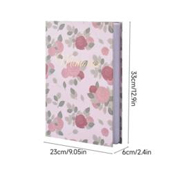NESTLUNE Light Pink Photo Album Holds 300 Photos Photography Storage - Size: 100 cm x 15 cm - thumbnail 2