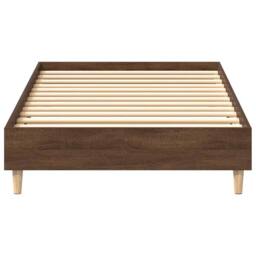 Berkfield Home Durable Bed Frame No Mattress Brown Oak 90x200 cm Engineered Wood - thumbnail 5