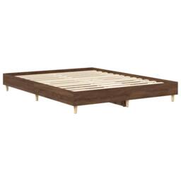 Berkfield Home Durable Bed Frame No Mattress Brown Oak 90x200 cm Engineered Wood - thumbnail 7