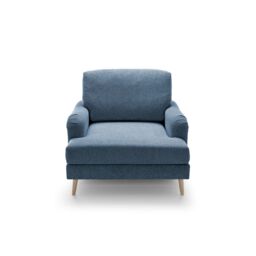 Abakus Direct Harper Armchair - Durable & Easy Clean Upholstery in Dark Blue - thumbnail 8