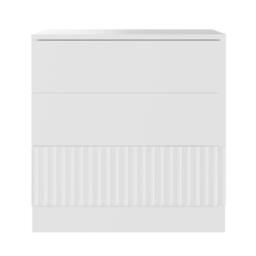 Flair Luca Ribbed 3 Drawer Chest in White - thumbnail 5