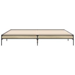 Berkfield Home Bed Frame without Mattress Sonoma Oak 200x200 cm in Brown - thumbnail 4
