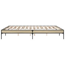 Berkfield Home Bed Frame without Mattress Sonoma Oak 200x200 cm in Brown - thumbnail 5
