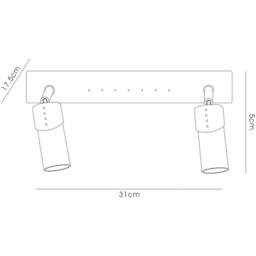 Netlighting Kopus Ceiling 2 Light G9 Polished Chrome Frosted Glass in Grey - thumbnail 3