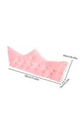 Living and Home Crown-Shaped Ruffled Bed Headboard Pillow in Pink - Size: Large - thumbnail 7