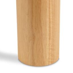 FurnitureboxUK Connie Wood Cylindrical Pillar Table Lamp in Light Brown - thumbnail 7