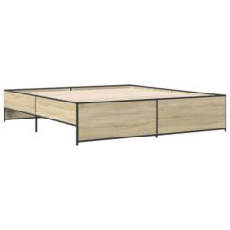 Berkfield Home Bed Frame without Mattress Sonoma Oak 180x200 cm Super King in Brown - thumbnail 3