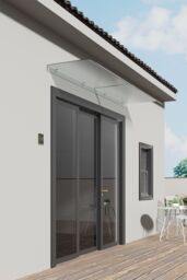 Garden Sanctuary Front Door Window Frosted Awning Canopy Rain Cover in Clear - Size: Large - thumbnail 2