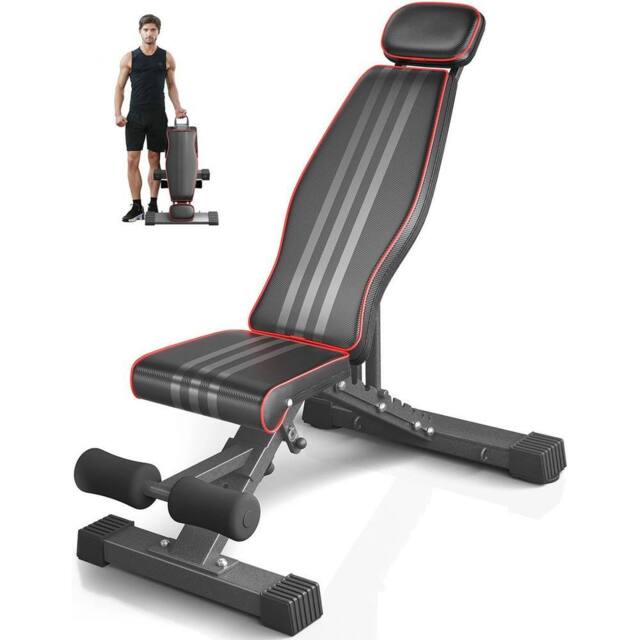 FLAVORA 660 LBS Weight Bench Foldable Training Bench in Black - Size: 0-12 m - image 1