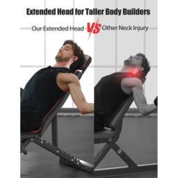 FLAVORA 660 LBS Weight Bench Foldable Training Bench in Black - Size: 0-12 m - thumbnail 6