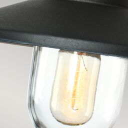 Netlighting Klampenborg 1 Light Outdoor Fisherman Dome Wall Lantern Black IP44 E27 - thumbnail 4
