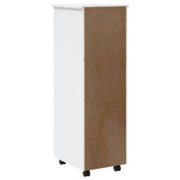 Berkfield Home Rolling Cabinet with Drawers MOSS White Solid Wood Pine - thumbnail 6