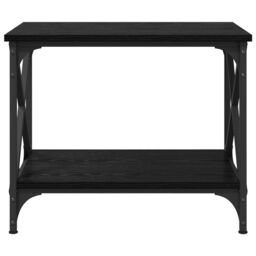 Berkfield Home Side Table with Shelf Black oak 55 x 38 x 45 cm Engineered wood - thumbnail 5
