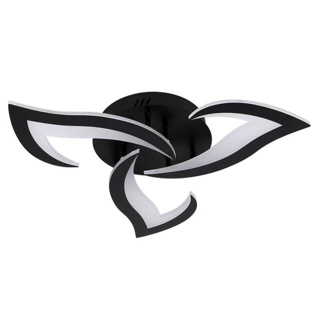 Goeco Ceiling Light LED Living Room 58cm 36W Modern Petal Design Lamps 3000K in Black - image 1