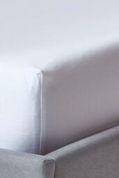 Homescapes Sateen Cotton Deep Fitted Sheet 18 inch 400 Thread Count in White - Size: King Fitted - thumbnail 1