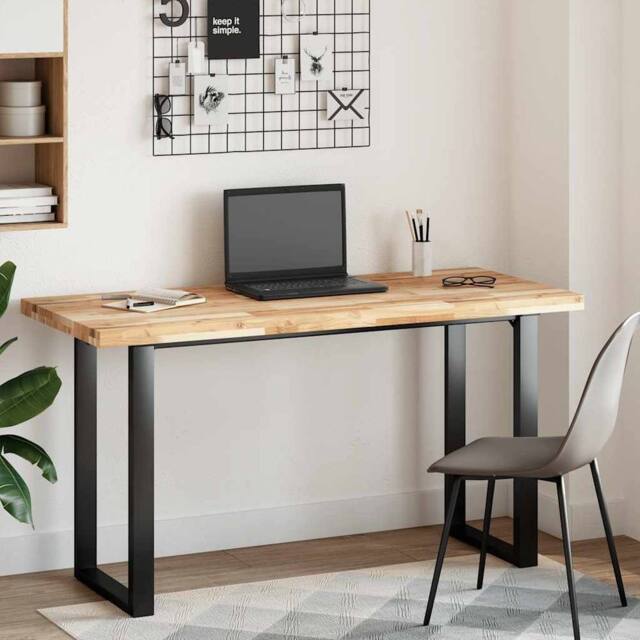 Berkfield Home Desk Top Untreated 120x60x4 cm Solid Wood Acacia in Brown - Size: 120 x 60 x 4 cm - image 1