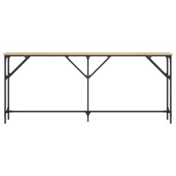 Berkfield Home Console Table Sonoma Oak 180x23x75 cm Engineered Wood in Brown - Size: 180 x 23 x 75 cm - thumbnail 4
