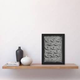 Artery8 Gerrit Willem Dijsselhof Framed Wall Art Flock of Birds With Plant Motif in Black - Size: A4 - thumbnail 2