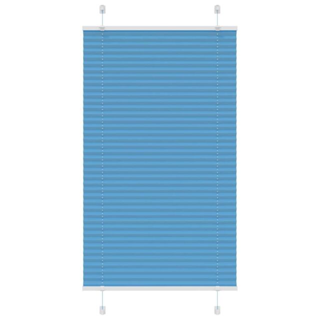 Berkfield Home Pleated Blind Blue 70x100 cm Fabric Width 69.4 cm Polyester - image 1