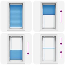 Berkfield Home Pleated Blind Blue 70x100 cm Fabric Width 69.4 cm Polyester - thumbnail 5