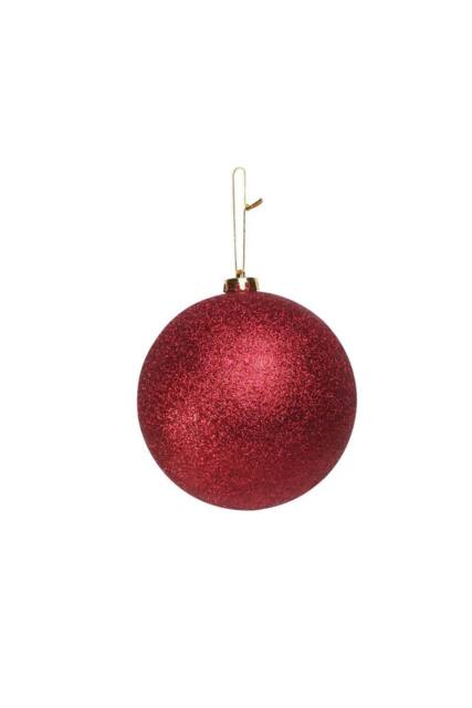 KDMD Burgundy Glitter Shatterproof Bauble x1 15cm - image 1