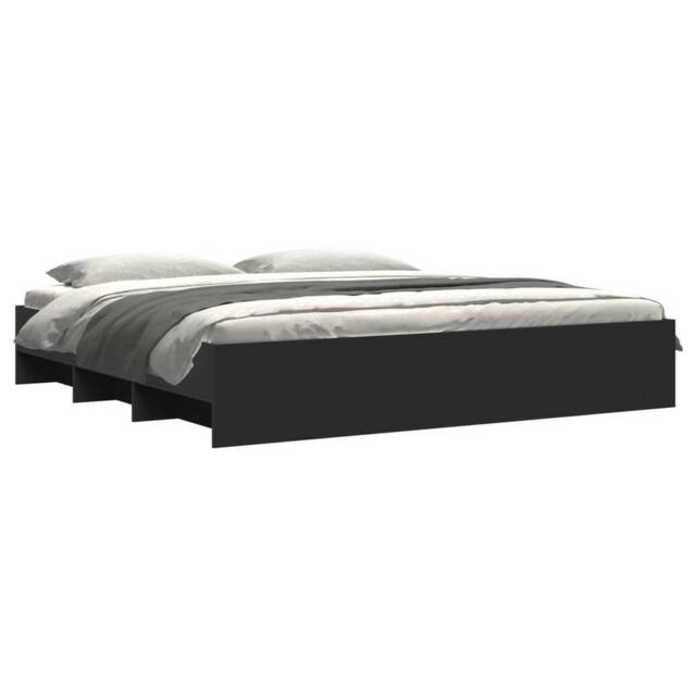 Berkfield Home Durable Bed Frame without Mattress Black 180x200 cm Super King En - image 1