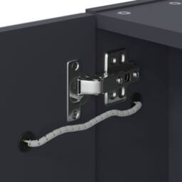Berkfield Home Durable Bathroom Mirror Cabinet with LED Light Grey 45x13x52 cm - Size: 45 x 13 x 52 cm - thumbnail 9
