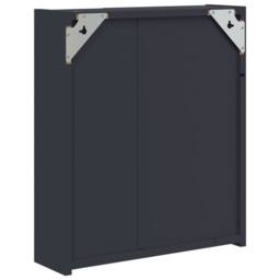Berkfield Home Durable Bathroom Mirror Cabinet with LED Light Grey 45x13x52 cm - Size: 45 x 13 x 52 cm - thumbnail 8