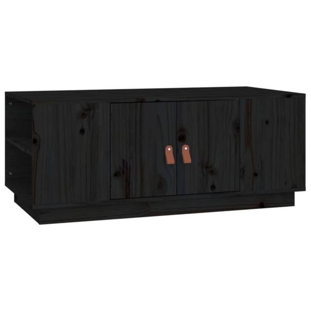 Berkfield Home Coffee Table Black 100x50x41 cm Solid Wood Pine - Size: 100 x 50 x 41 cm - image 1