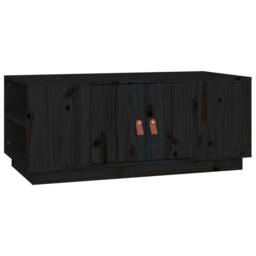 Berkfield Home Coffee Table Black 100x50x41 cm Solid Wood Pine - Size: 100 x 50 x 41 cm