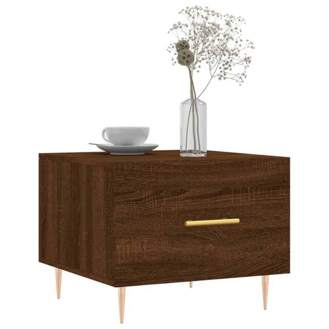 Berkfield Home Decorative Coffee Tables 2 pcs Brown Oak 50x50x40 cm Engineered Wood - Size: 50 x 50 x 40 cm - image 1
