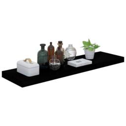 Berkfield Home Durable Floating Wall Shelves 2 pcs High Gloss Black 90x23.5x3.8 - thumbnail 7