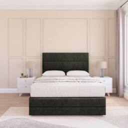 "Sloomy Monaco Bed Base No Drawers 12"" Footboard & 54"" Floor Standing Headboard in Dark Grey - Size: Super King" - thumbnail 2