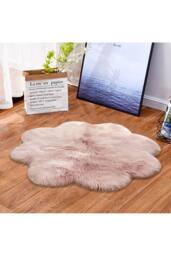 Living and Home 90Cm Shaggy Sheepskin Pink Rug - Size: 90 cm diameter - thumbnail 3