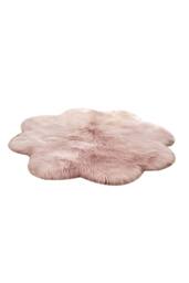 Living and Home 90Cm Shaggy Sheepskin Pink Rug - Size: 90 cm diameter - thumbnail 6