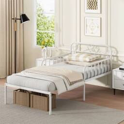 Nordara Metal Daybed Extendable to Single Size Bed White - thumbnail 4