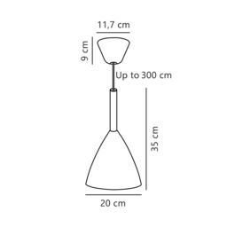 Nordlux Modern Indoor Pendant Light Grey Metal E27 White Inner - Mains Powered, IP20 - thumbnail 5