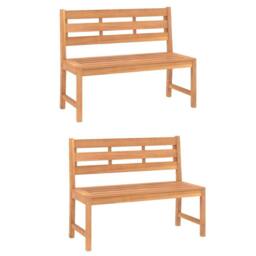 Berkfield Home 3 Piece Garden Dining Set Solid Wood Teak in Brown - thumbnail 4