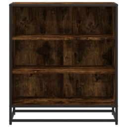 Berkfield Home Sideboard Smoked Oak 68x35x76 cm Engineered Wood & Metal in Brown - Size: 68 x 35 x 76 cm - thumbnail 4