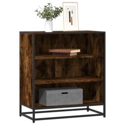 Berkfield Home Sideboard Smoked Oak 68x35x76 cm Engineered Wood & Metal in Brown - Size: 68 x 35 x 76 cm - thumbnail 1