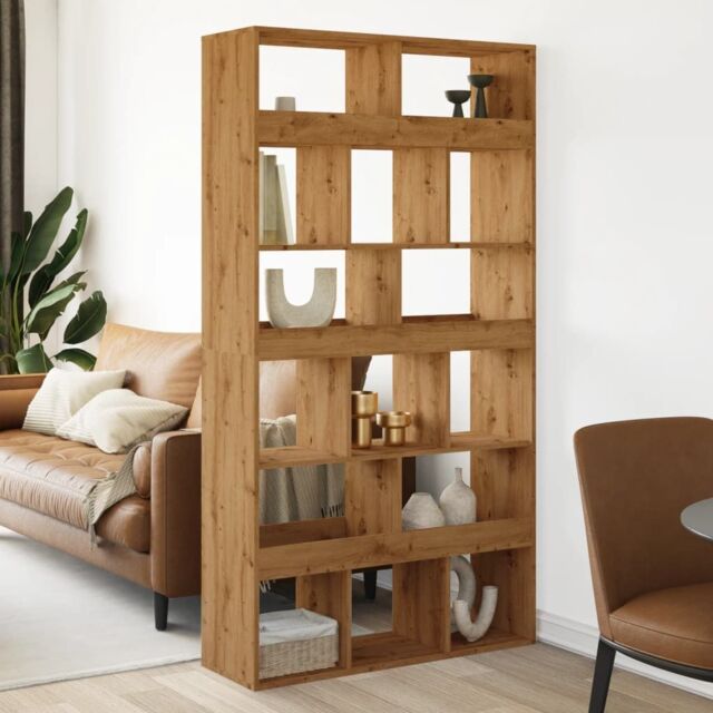 Berkfield Home Room Divider Artisian Oak 100x33x187.5 cm Engineered Wood in Brown - image 1